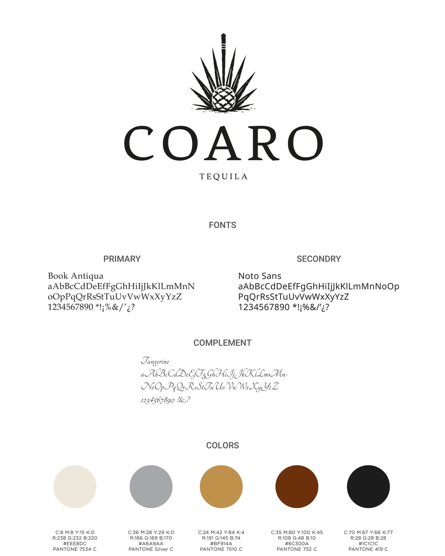 Manual de marca de COARO: logotipo, tipografía y paleta de color
